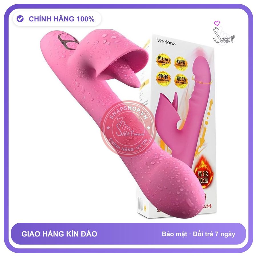 Dương Vật Giả Sưởi Ấm rung nhấp chuyển động đẩy tới và lui Liếm Nalone T-May chính hãng - rung nhấp chuyển động đẩy tới và lui tự động, có sưởi ấm, silicone y tế - giao hàng che tên kín đáo
