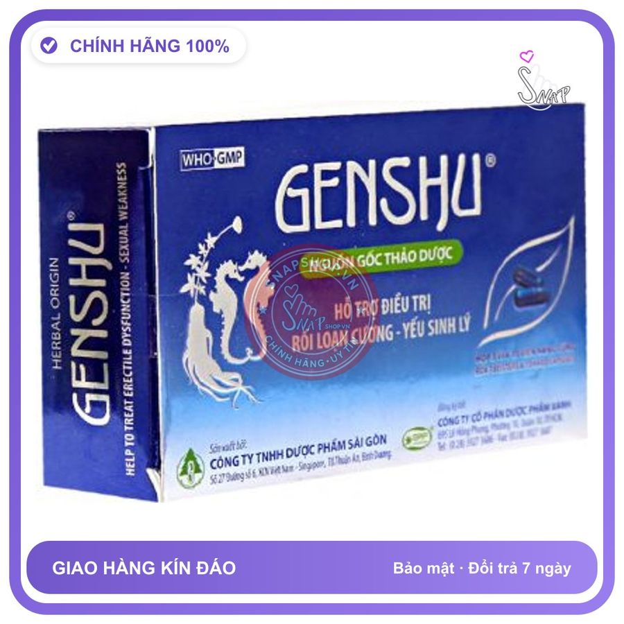 Viên uống hỗ trợ sinh lý Genshu hộp 30 hàng có sẵn