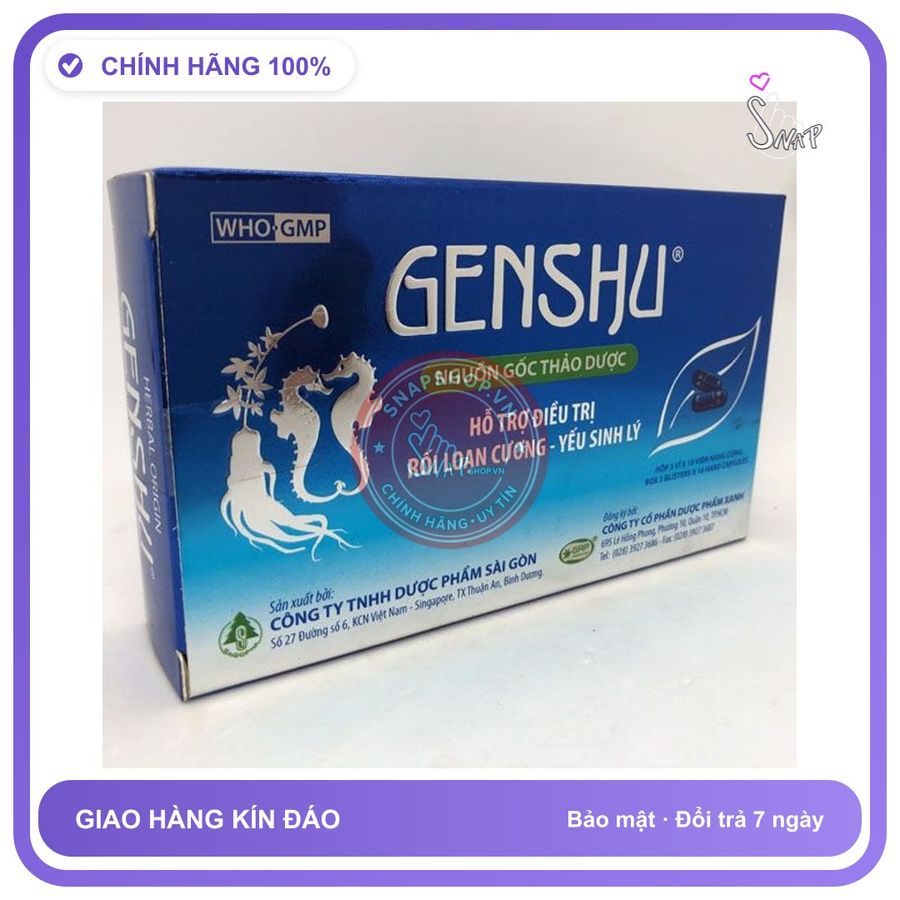 Viên uống hỗ trợ sinh lý Genshu hộp 30 giao nhanh