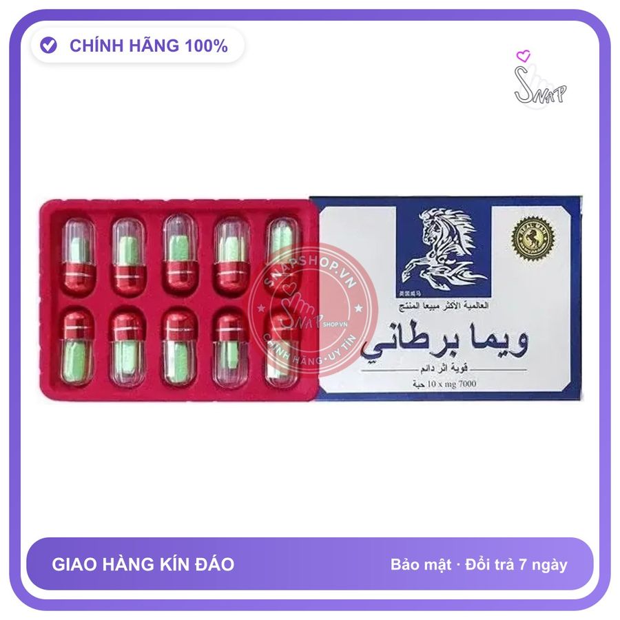 Thuốc cường dương Ngựa Thái 7000mg hộp chữ nhật 10 viên nang