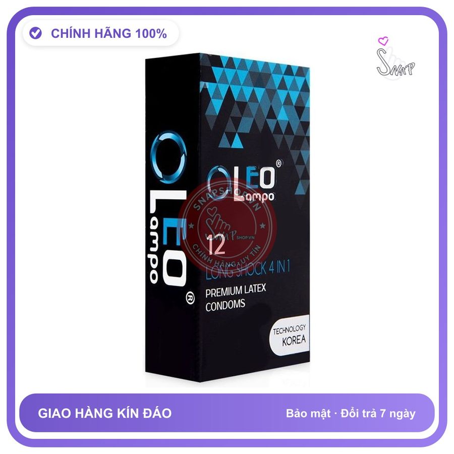 Bao Cao Su Kéo Dài Thời Gian Oleo 4in1 Hộp 12 Cái chính hãng - siêu mỏng, hỗ trợ kéo dài, có hương thơm - giao hàng che tên kín đáo