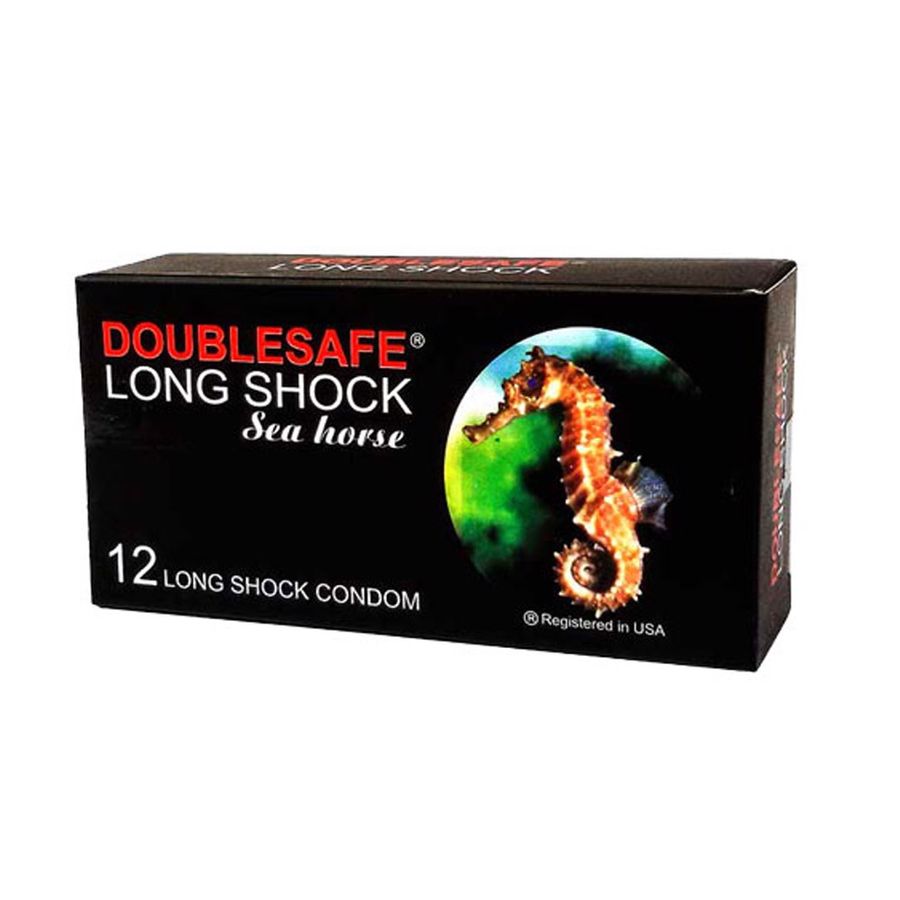 Bao cao su Doublesafe Long Shock Sea Horse hộp 12 cái