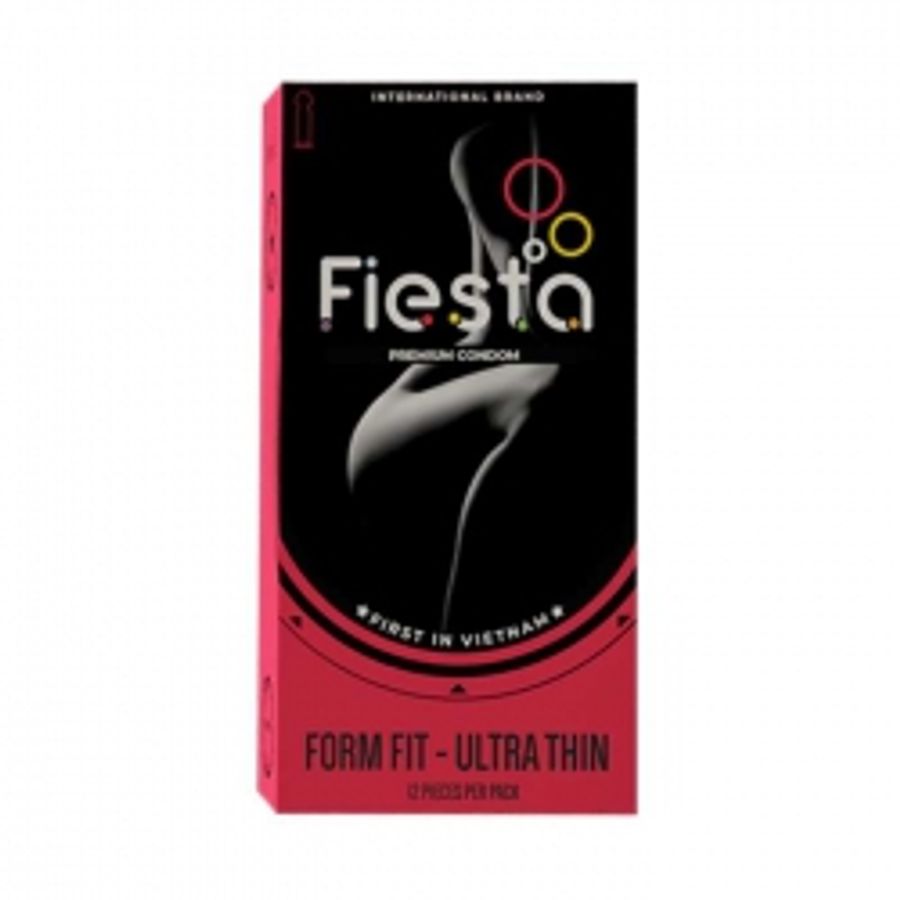Bao cao su Fiesta Form fit - Ultra thin (đỏ) hộp 12 cái