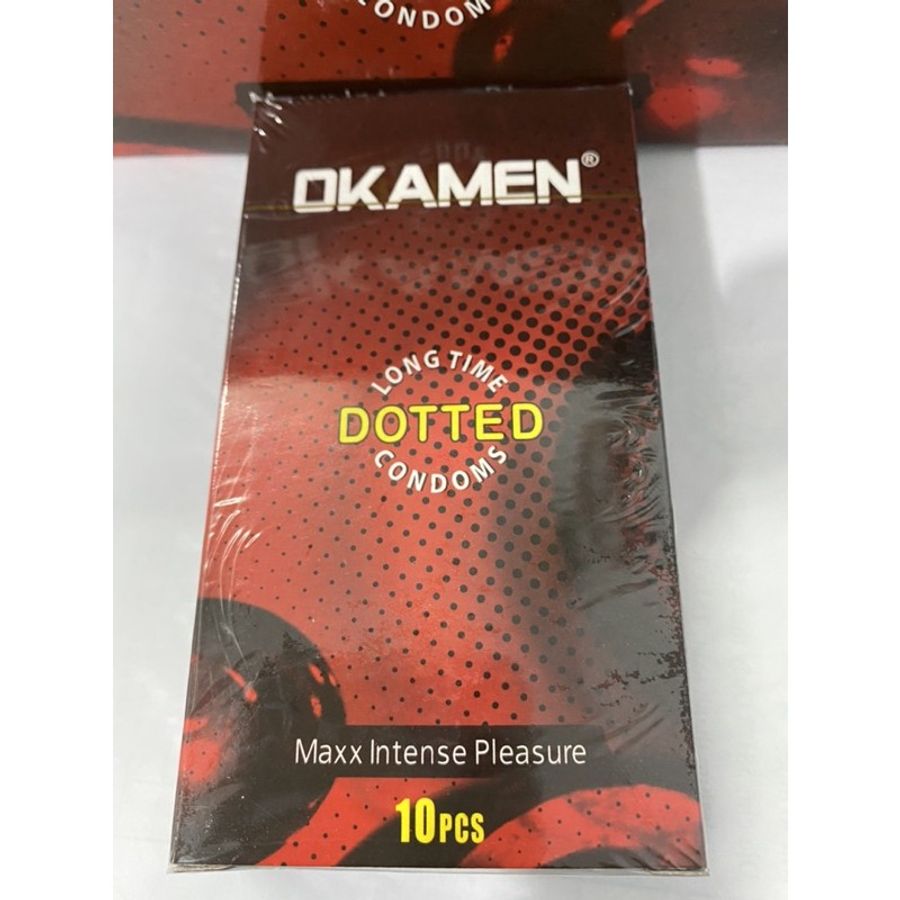 Bao cao su gân gai OKAMEN DOTTED hộp 10 cái