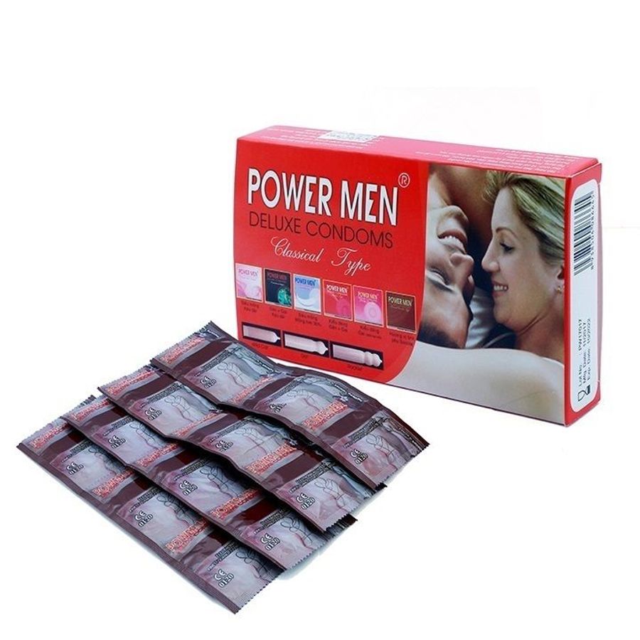 Bao cao su gia đình Power Men Classical Type hộp 12 cái hàng có sẵn