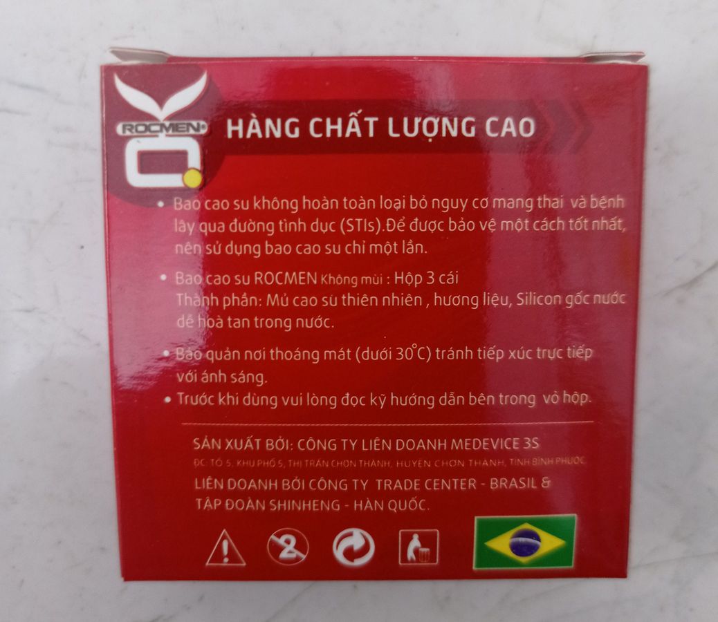 Bao cao su hương dâu OK Rocmen hộp 3 cái giao nhanh