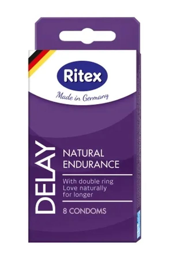 Bao cao su kéo dài thời gian Ritex Delay Natural Endurance hộp 8 cái