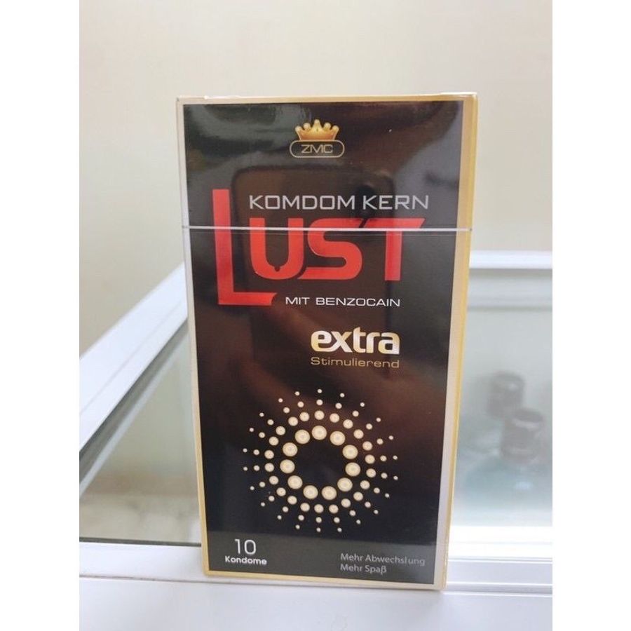 Bao cao su Lust Extra Benzocain hộp 10 cái