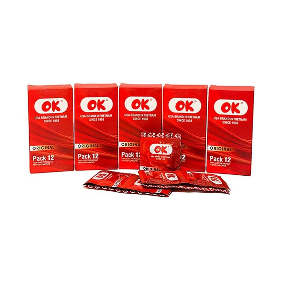 Bao cao su OK Original hộp 12 hàng có sẵn