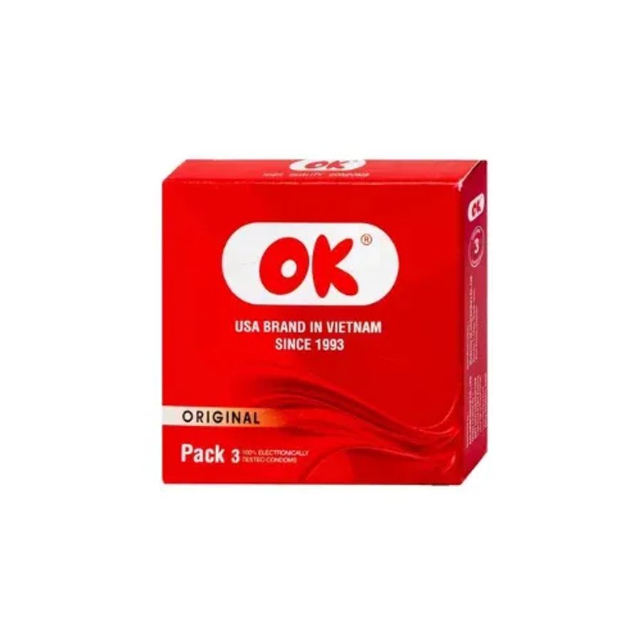 Bao cao su OK Original hộp 3 cái hàng có sẵn
