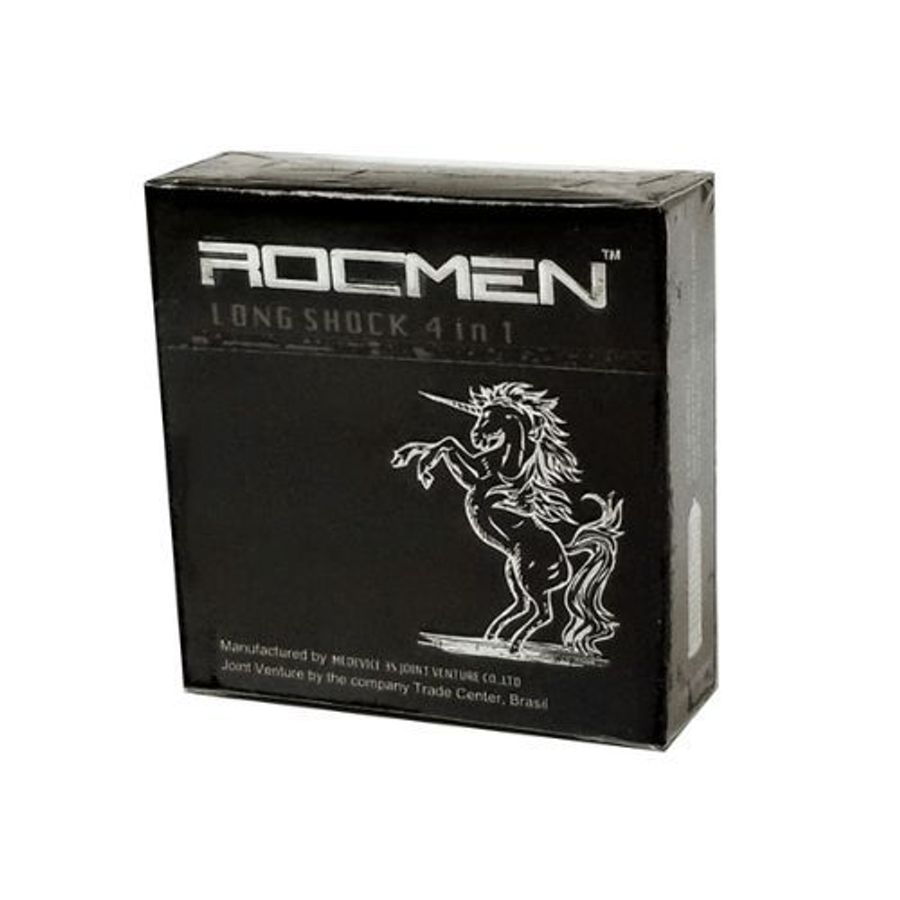 Bao cao su Rocmen Long Shock 4 in 1 (đen) hộp 3 cái