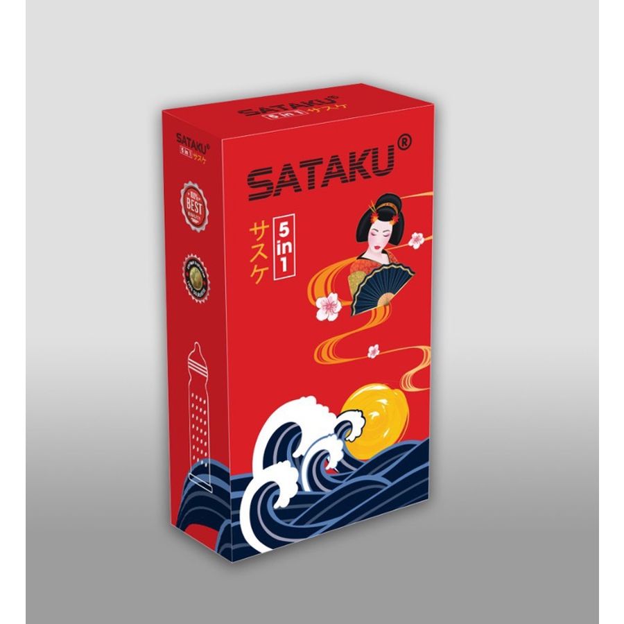 Bao cao su SATAKU có gai (đỏ) hộp 10 cái