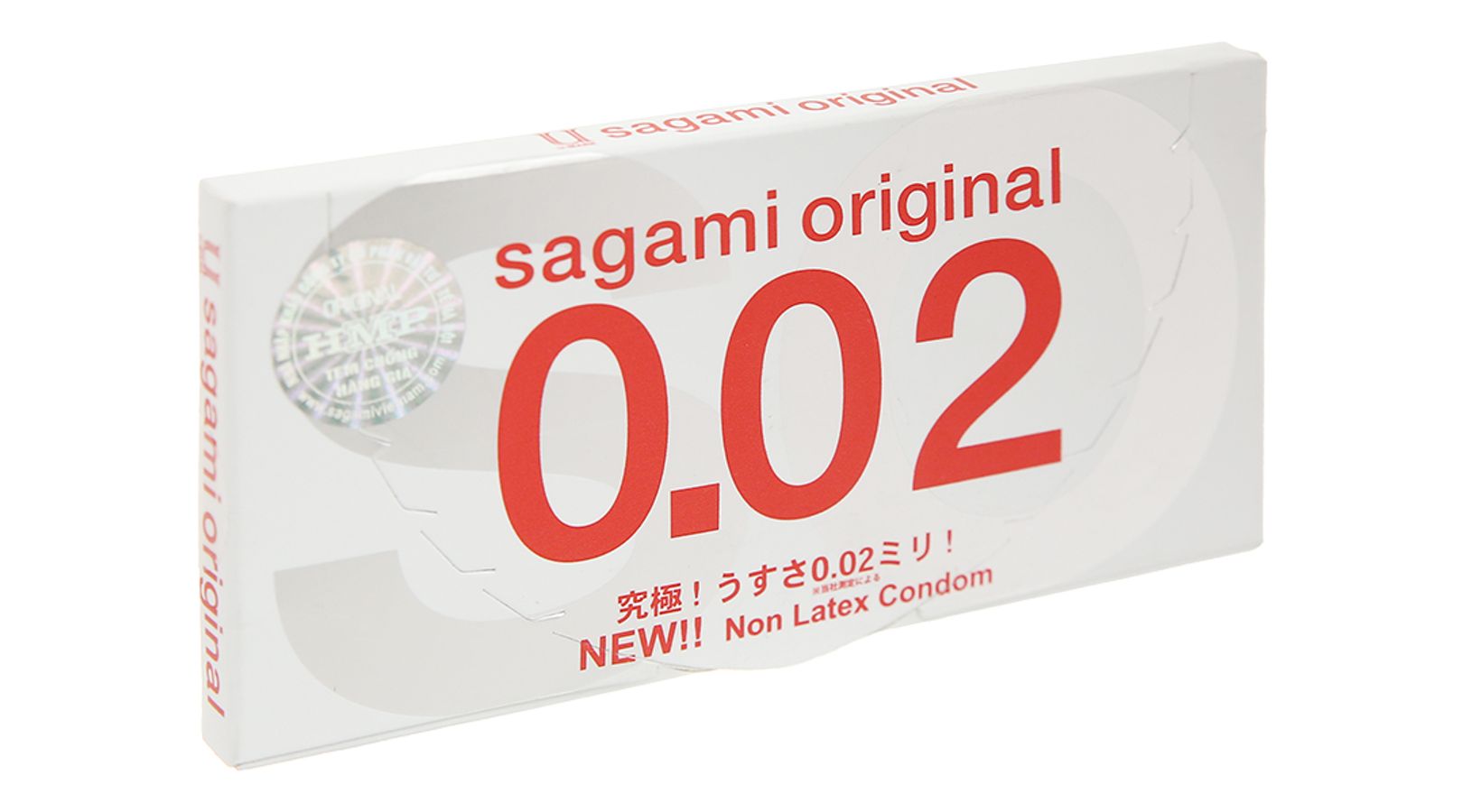 Bao cao su siêu mỏng 0.02 55mm Sagami Original hộp 2 cái hàng có sẵn