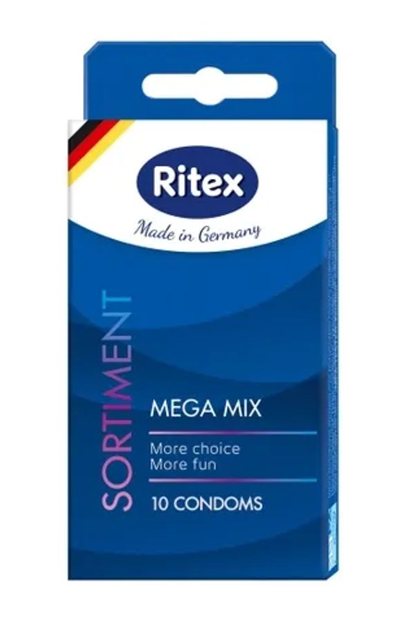Bao cao su siêu phối hợp Ritex Sortiment Mega Mix hộp 10 cái