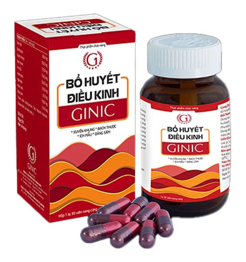 Bổ Huyết Điều Kinh GINIC hộp 1 lọ 30 viên