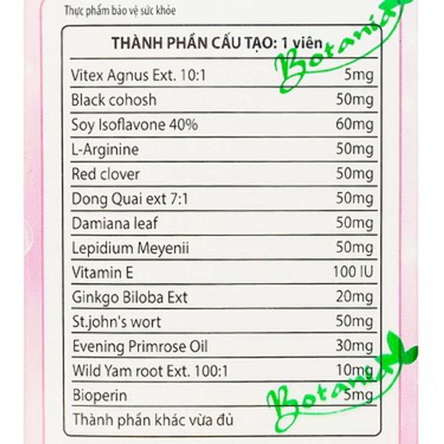 Bổ sung và cân bằng nội tiết tố nữ BoniBeauty Hormone Balance Botania hộp 30 viên hàng có sẵn