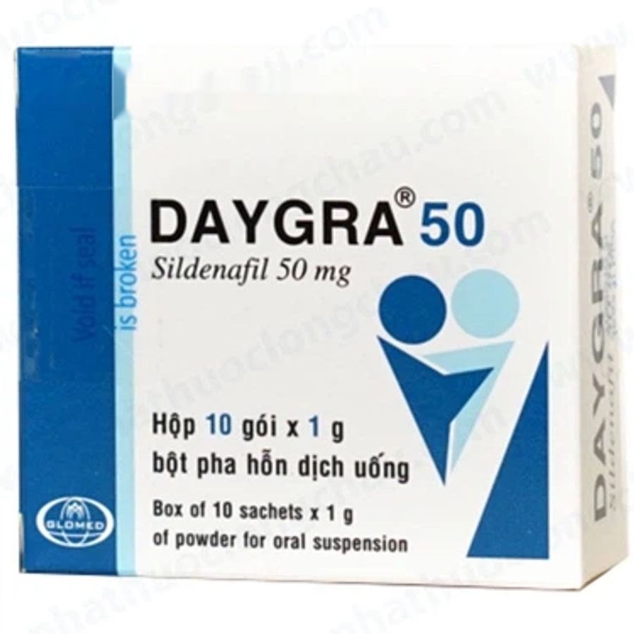 Bột pha hỗn dịch uống rối loạn cương dương Daygra 50 Abbott hộp 10 chính hãng