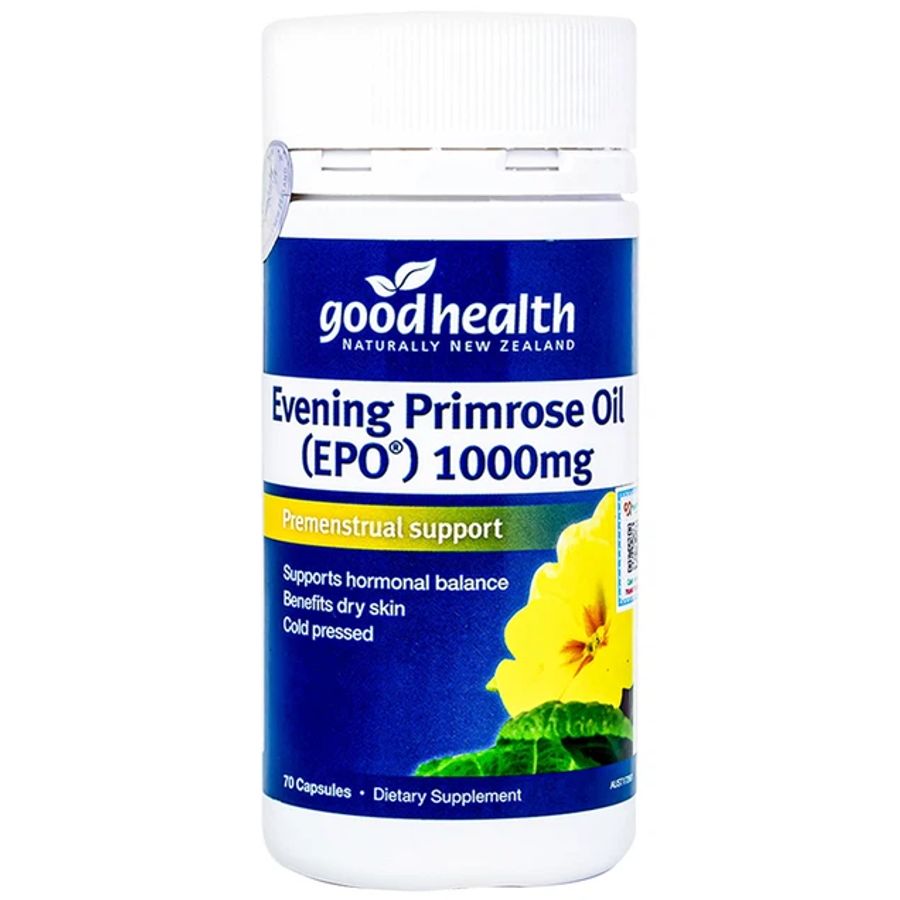 Cải thiện nội tiết tố nữ, làm đẹp da Evening Primrose Oil (EPO) 1000mg Good Health hộp 1 lọ 70 viên