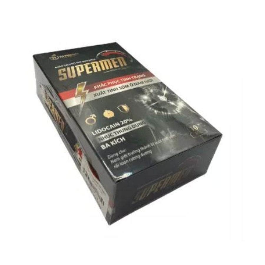 Chai xịt chống xuất tinh sớm Supermen hộp 1 chai 10ml hàng có sẵn