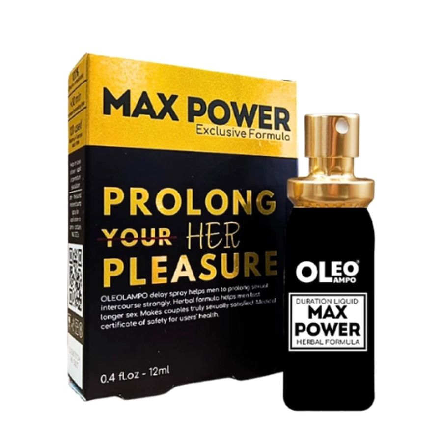 Chai xịt kéo dài Max Power Oleo Lampo hộp 1 chai 12ml