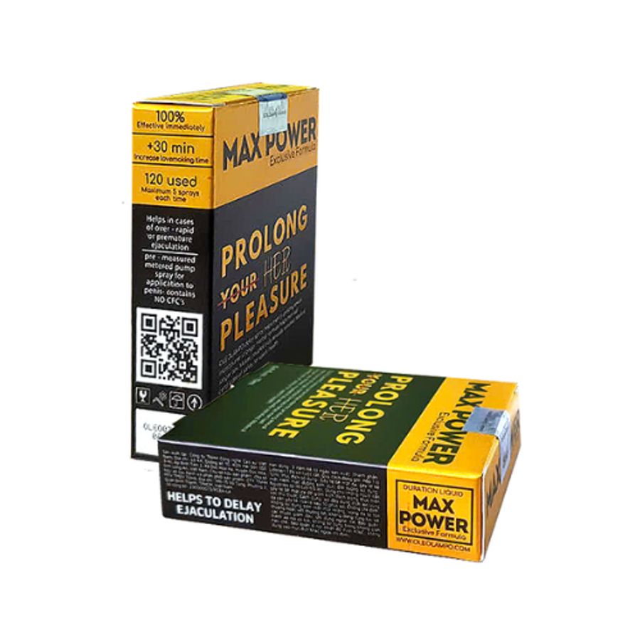 Chai xịt kéo dài Max Power Oleo Lampo hộp 1 chai 12ml mẫu mới