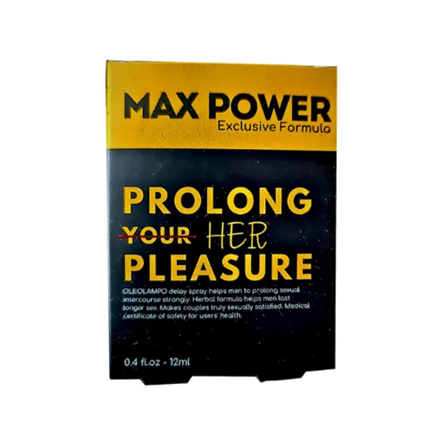 Chai xịt kéo dài Max Power Oleo Lampo hộp 1 chai 12ml bản tiêu chuẩn