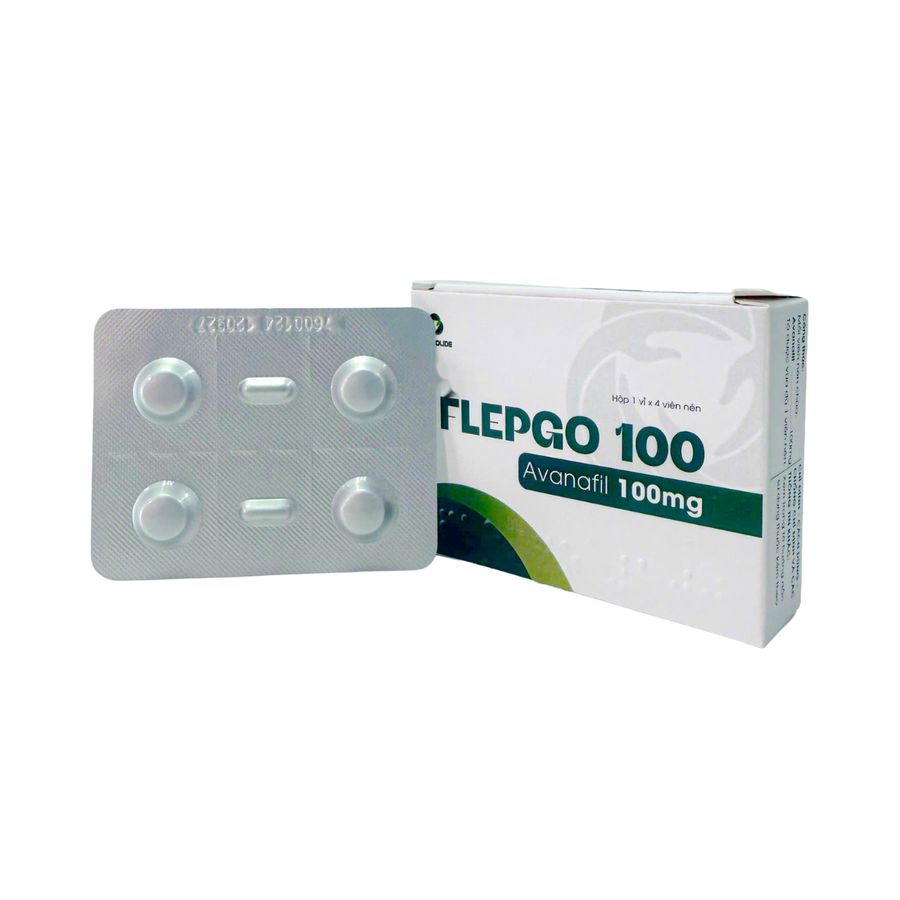 Viên uống rối loạn cương dương ở nam giới trưởng thành Flepgo 100 hộp 1 vỉ x 4 viên giao hàng có sẵn