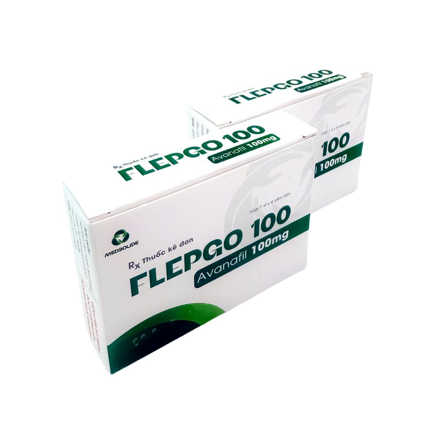 Viên uống rối loạn cương dương ở nam giới trưởng thành Flepgo 100 hộp 1 vỉ x 4 viên phiên bản hàng có sẵn