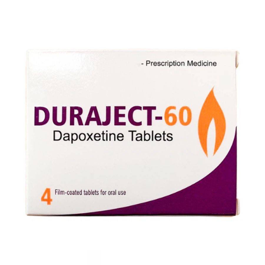 Viên uống xuất tinh sớm Duraject 60 hộp 1 vỉ x 4 hàng có sẵn