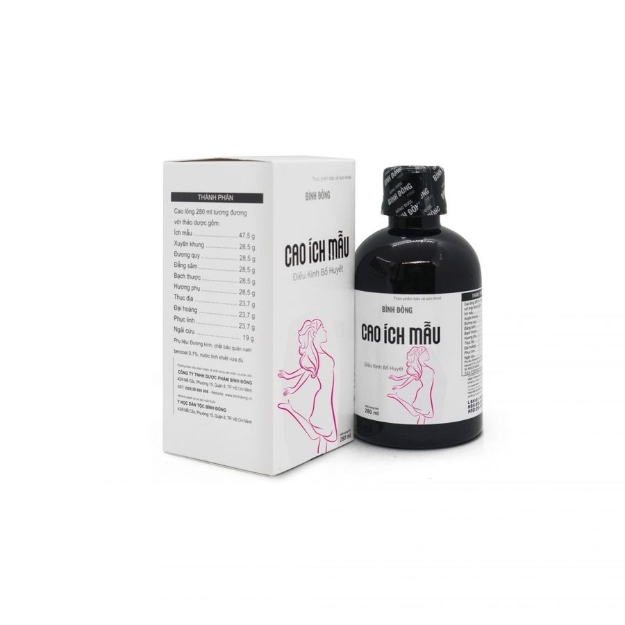 Giúp bổ huyết, điều kinh CAO ÍCH MẪU Bình Đông hộp 1 chai 280ml