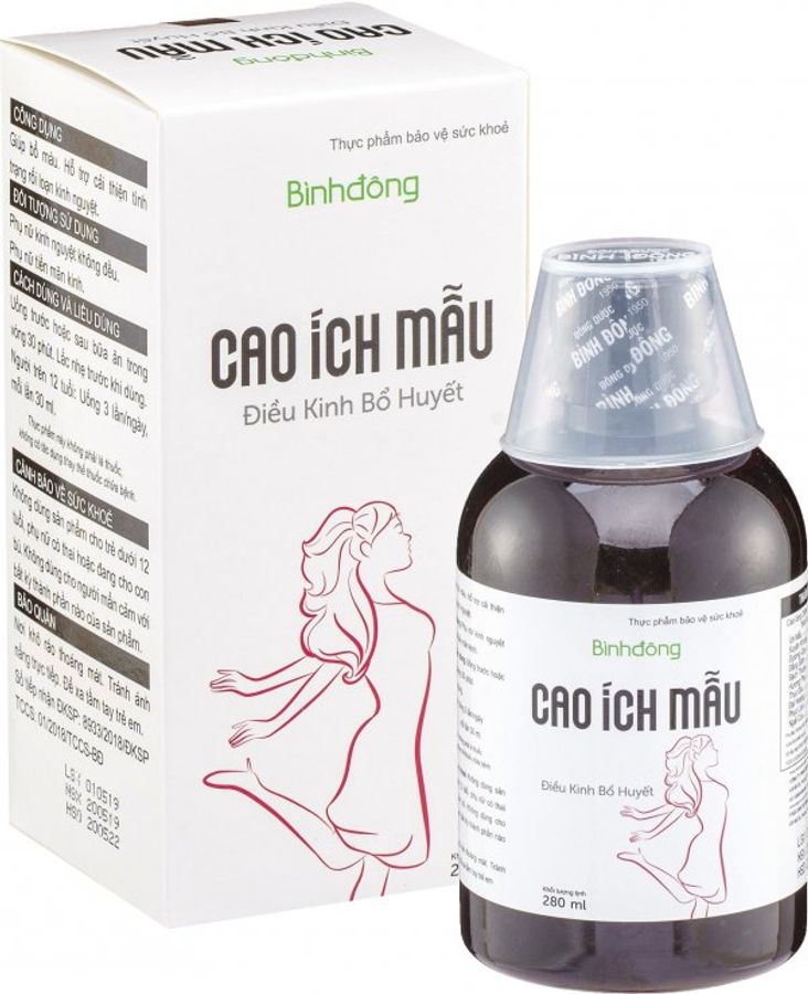 Giúp bổ huyết, điều kinh CAO ÍCH MẪU Bình Đông hộp 1 chai 280ml giao nhanh