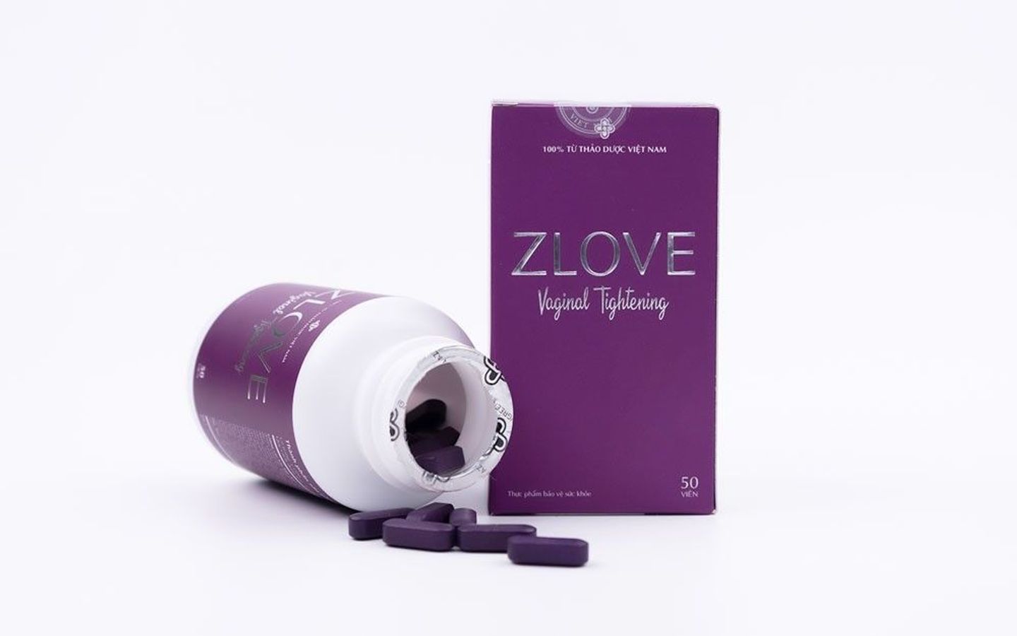 Hạn chế nguy cơ sa tử cung ở phụ nữ sau sinh Zlove Vaginal Tightening hộp 1 lọ 50 viên nén