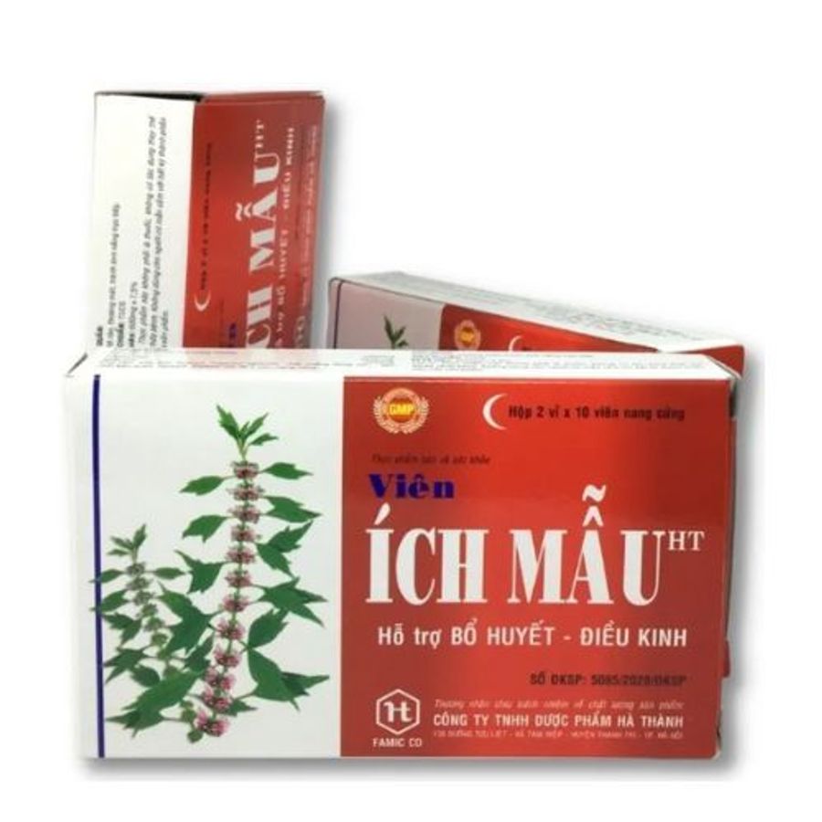 Hỗ trợ bổ huyết, điều kinh Viên Ích Mẫu HT hộp 2 vỉ x 10 viên