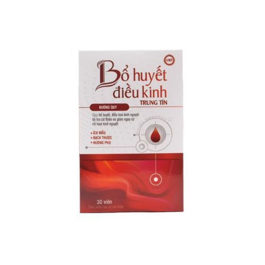 Hỗ trợ cải thiện và giảm nguy cơ rối loạn kinh nguyệt Bổ Huyết Điều Kinh Trung Tín hộp 1 lọ 30 viên hàng có sẵn