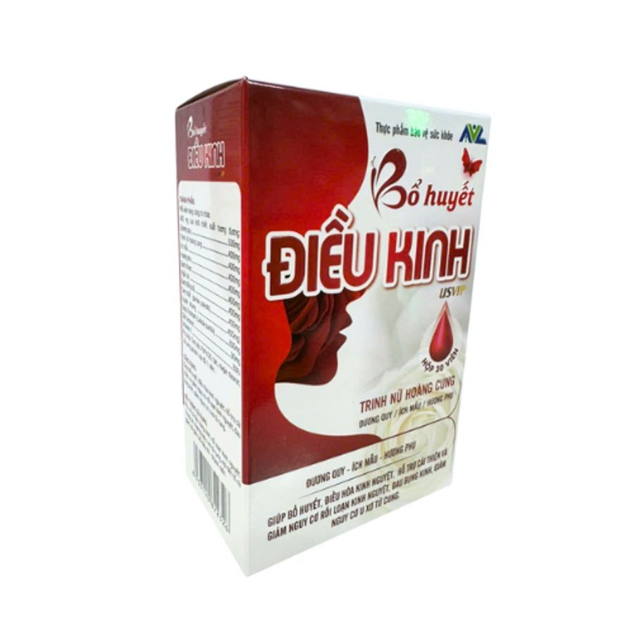 Hỗ trợ điều hòa kinh nguyệt Bổ Huyết Điều Kinh Usvip hộp 1 lọ 30 viên bản tiêu chuẩn