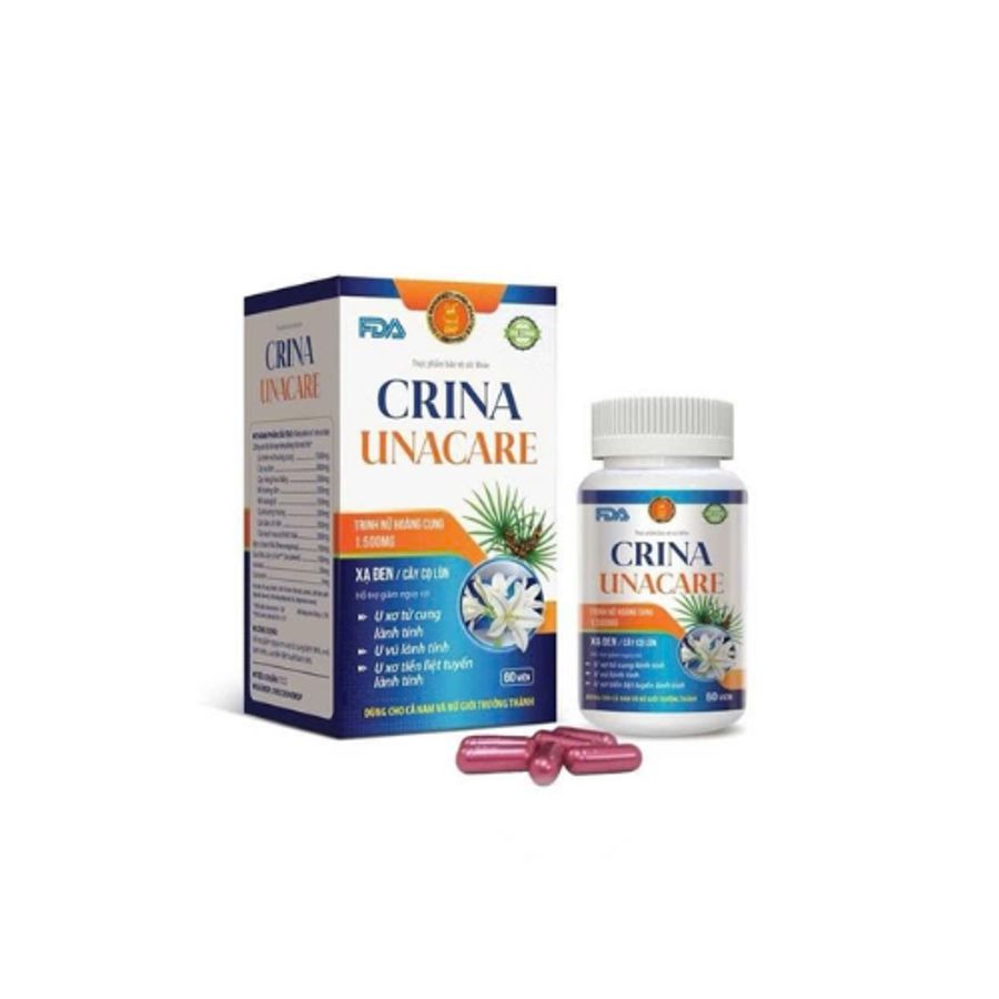 Hỗ trợ giảm nguy cơ u xơ tử cung, tiền liệt tuyến lành tính Crina Unacare hộp 60 viên