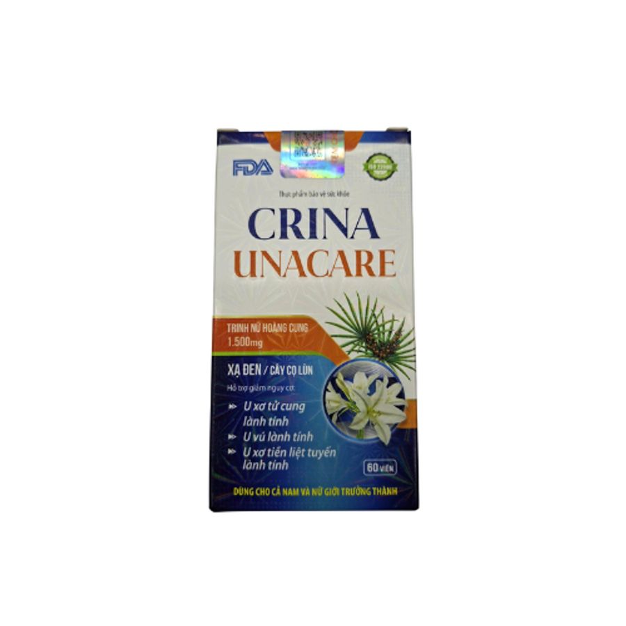 Hỗ trợ giảm nguy cơ u xơ tử cung, tiền liệt tuyến lành tính Crina Unacare hộp 60 viên hàng có sẵn
