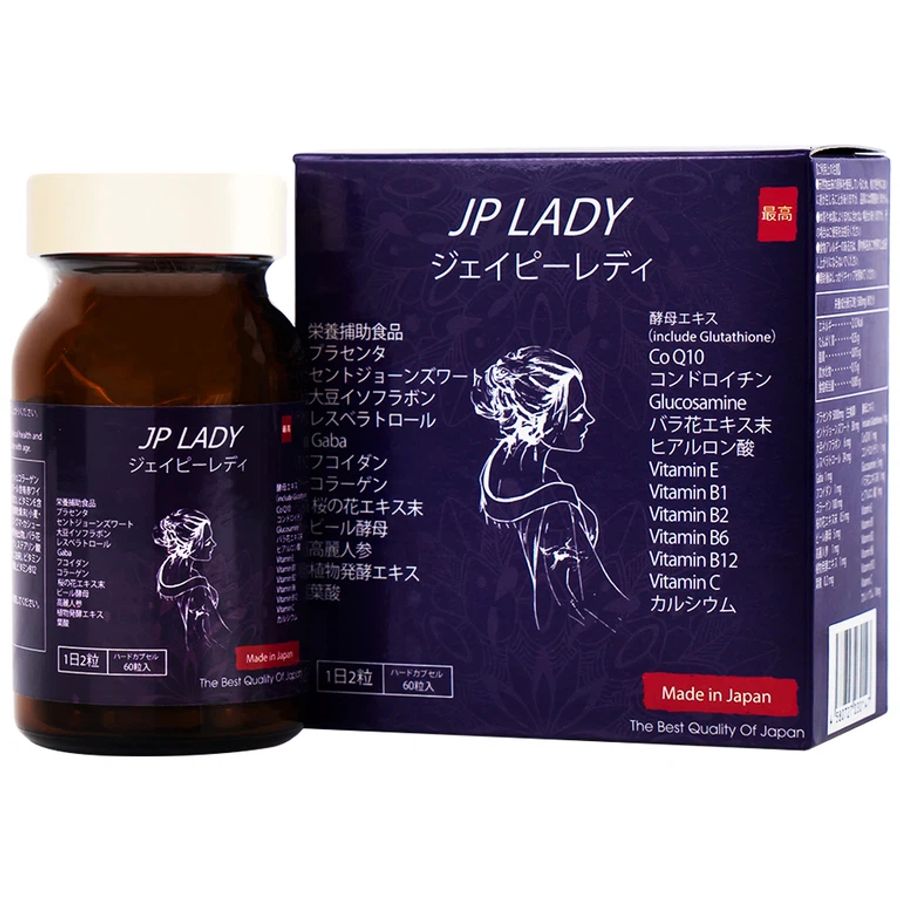 Hỗ trợ phụ nữ giai đoạn tiền mãn kinh JP Lady Jpanwell hộp 1 lọ x 60 viên