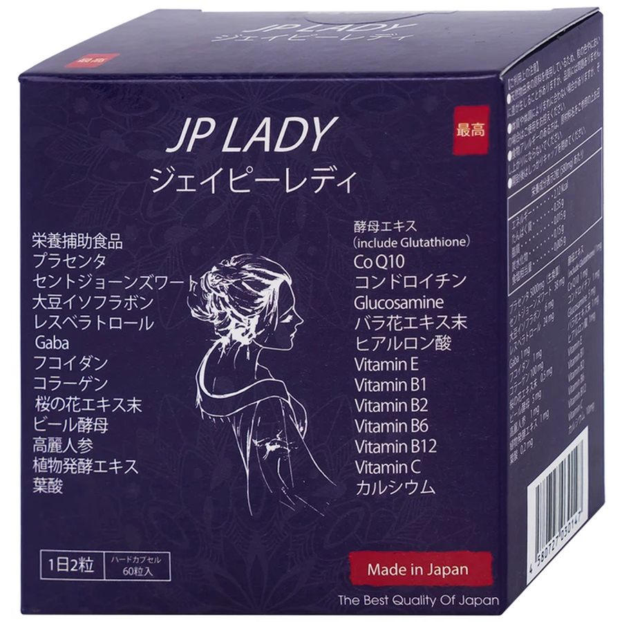 Hỗ trợ phụ nữ giai đoạn tiền mãn kinh JP Lady Jpanwell hộp 1 lọ x 60 viên hàng có sẵn