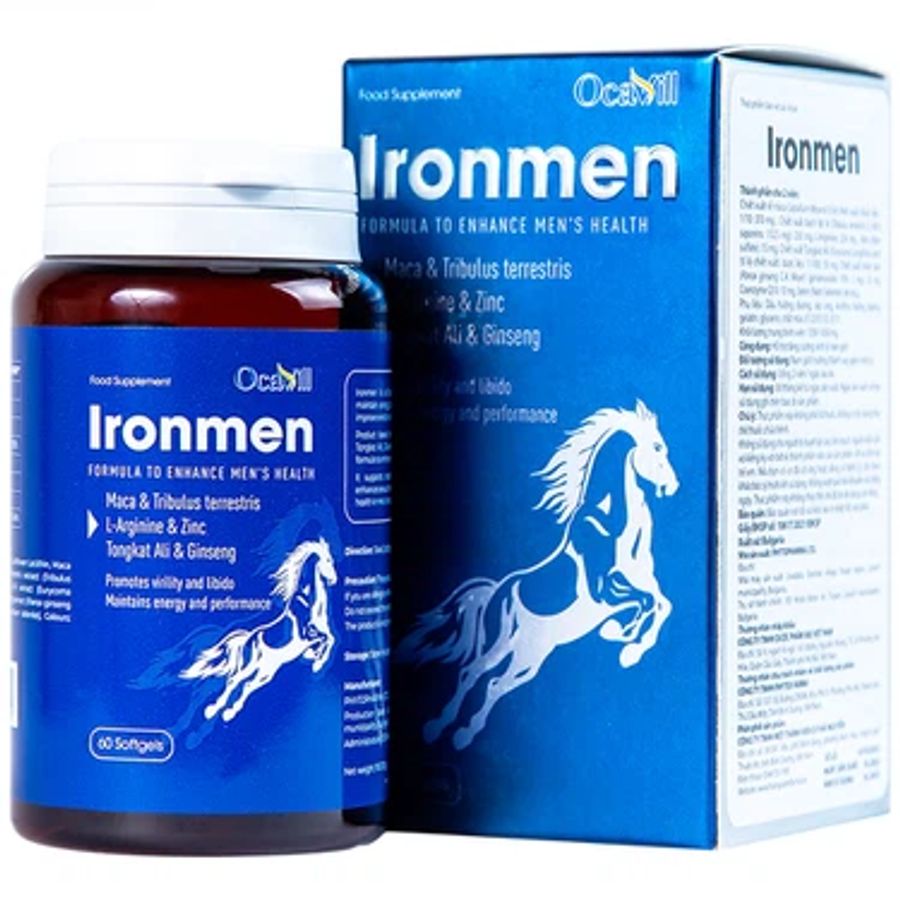 Hỗ trợ tăng cường sinh lý nam giới Ironmen Ocavill hộp 1 lọ x 60 viên