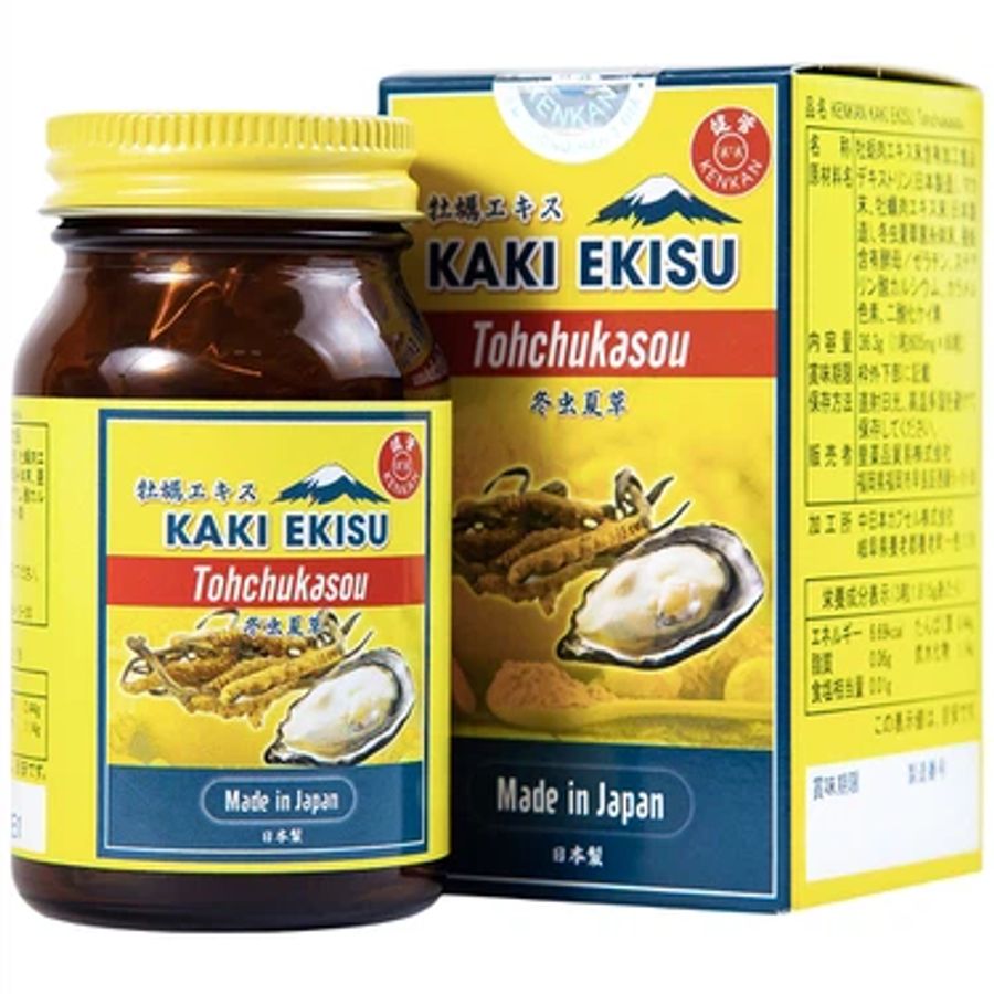 Hỗ trợ tăng cường sinh lý nam giới Kaki Ekisu Tohchukasou Kenkan hộp 1 lọ 60 viên