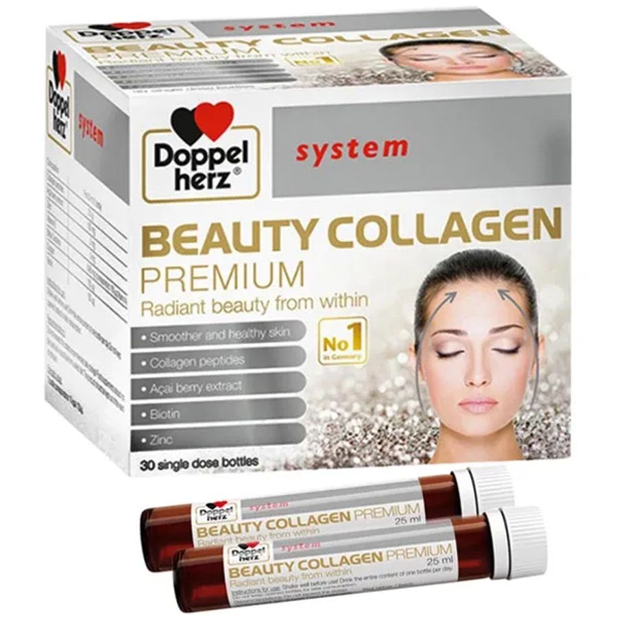 Nước uống Collagen BEAUTY COLLAGEN (Doppelherz) hộp 30 ống x 25ml