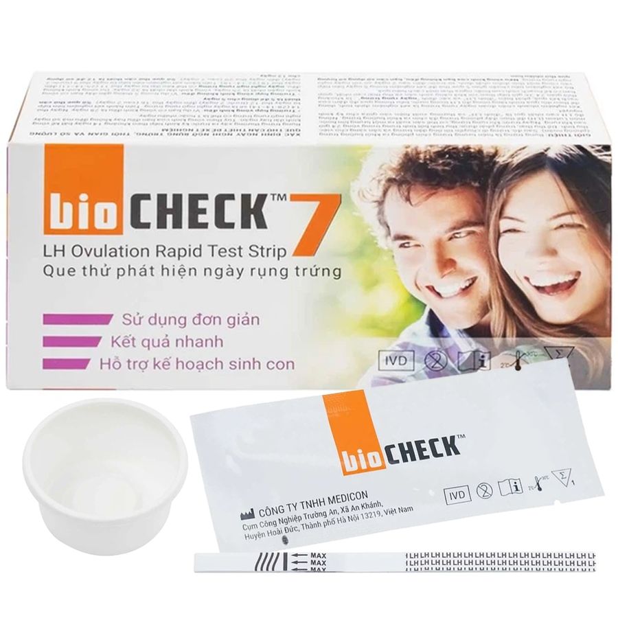 Que thử rụng trứng Bio Check 7 hộp 7 cái