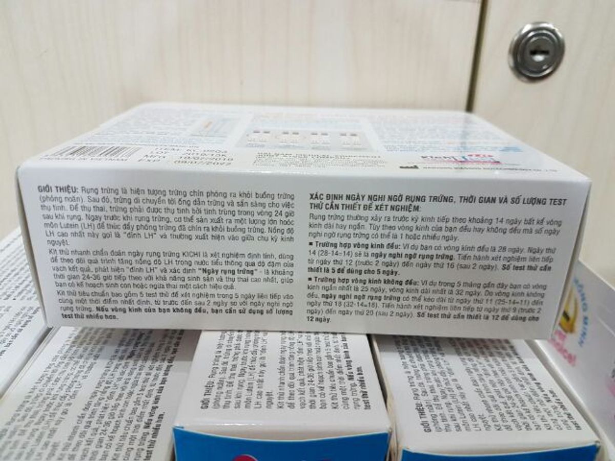 Que thử rụng trứng Kichi Test LH hộp 7 que giao nhanh