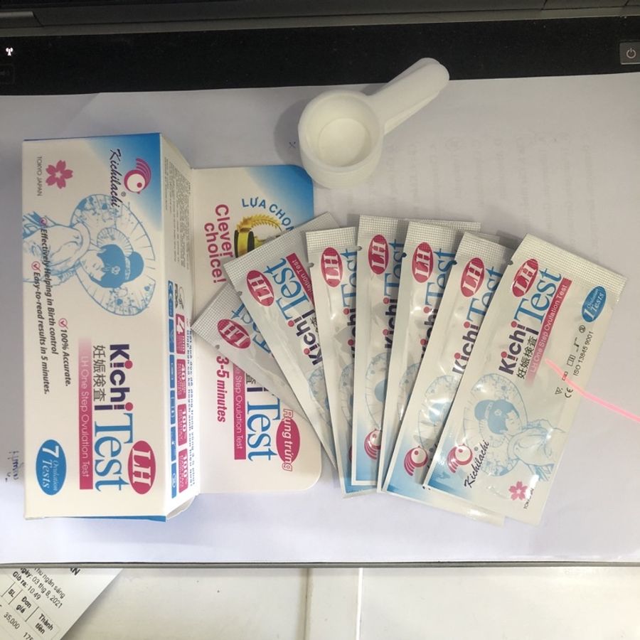 Que thử rụng trứng Kichi Test LH hộp 7 que mẫu mới