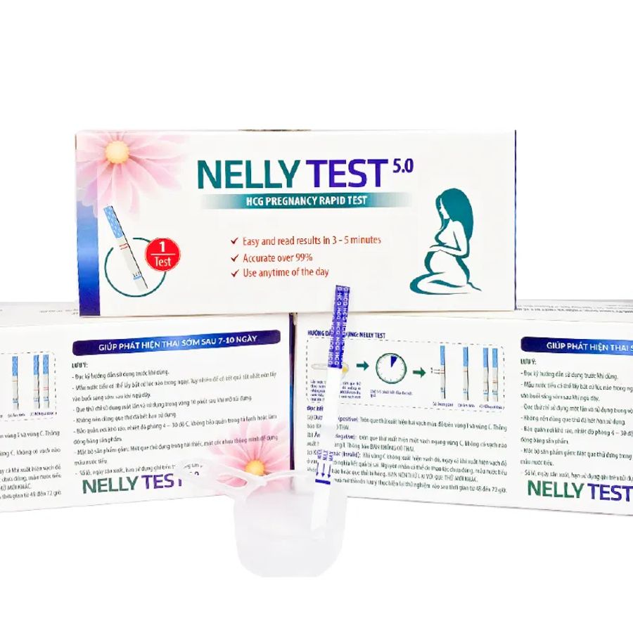 Que thử thai Nelly test hộp 1 que giao nhanh