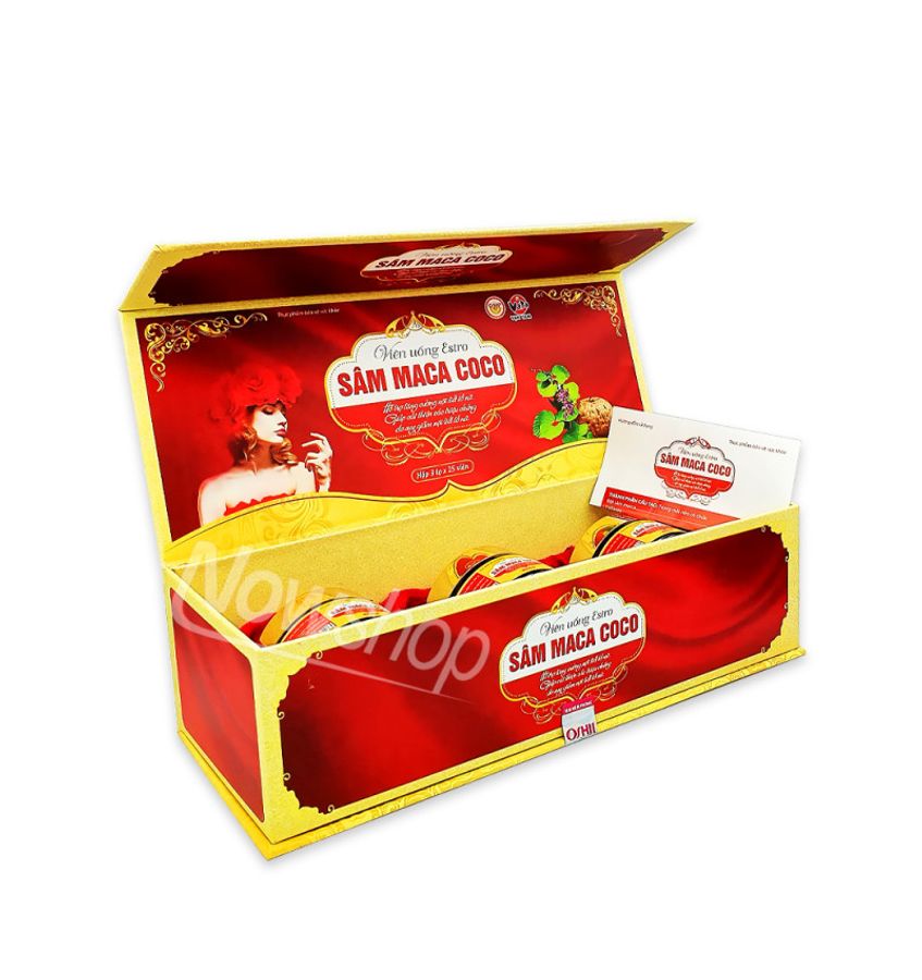 Tăng cường nội tiết tố nữ Viên uống Estro Sâm Maca Coco hộp 3 lọ x 15 viên hàng có sẵn