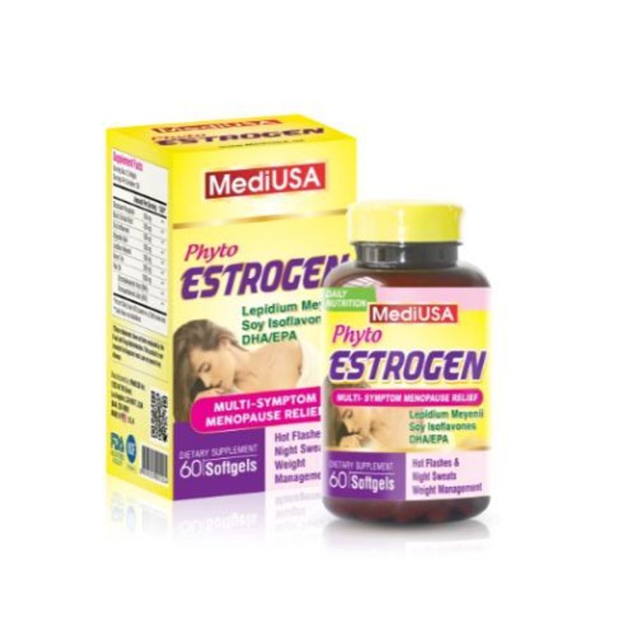 Tăng cường nội tiết tố, sức khỏe và sinh lý nữ MediUSA PHYTO ESTROGEN hộp 1 lọ 60 viên