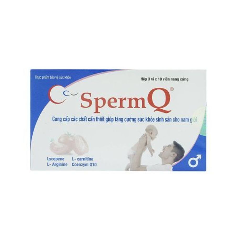 Tăng cường sức khỏe sinh sản cho nam giới SpermQ Mediplantex hộp 3 vỉ x 10 viên