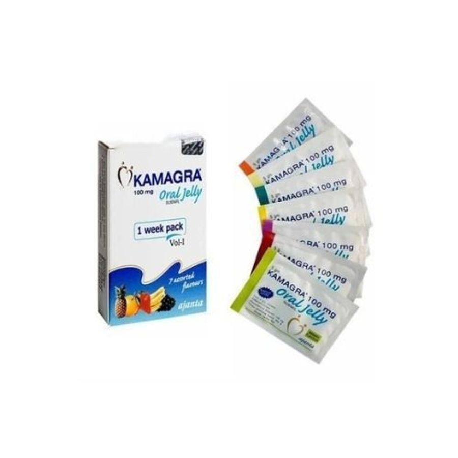 Bột pha uống cường dương Kamaga 100mg Oral Jelly Vol I hộp 7 gói x 5g
